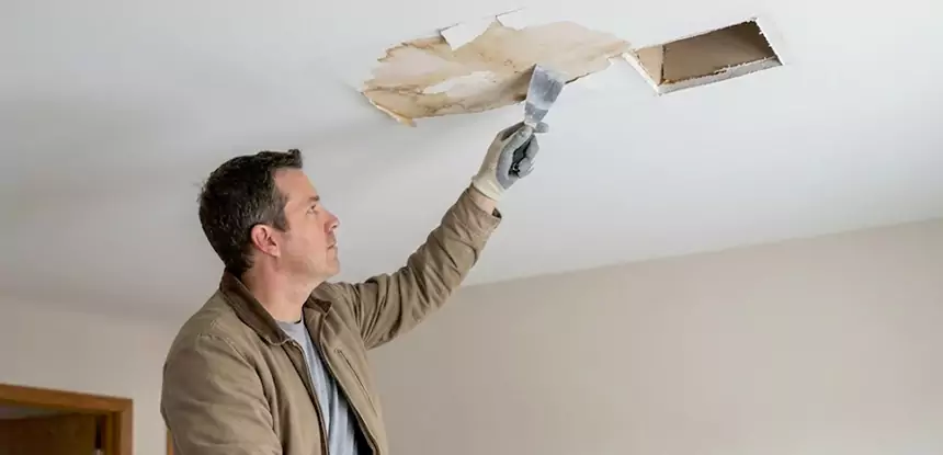 Ceiling Water Stain and Drywall Repair in Tallapoosa